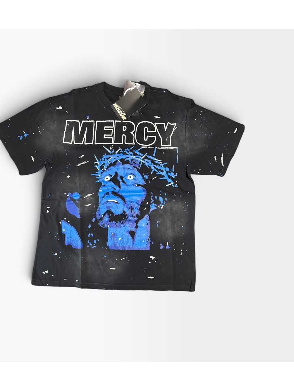 Hellstar Mercy black blue figure graphic T-shirt